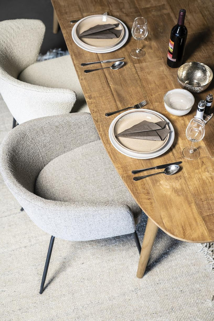 Eettafel Tabassum – gerecycled teak naturel 260x100cm