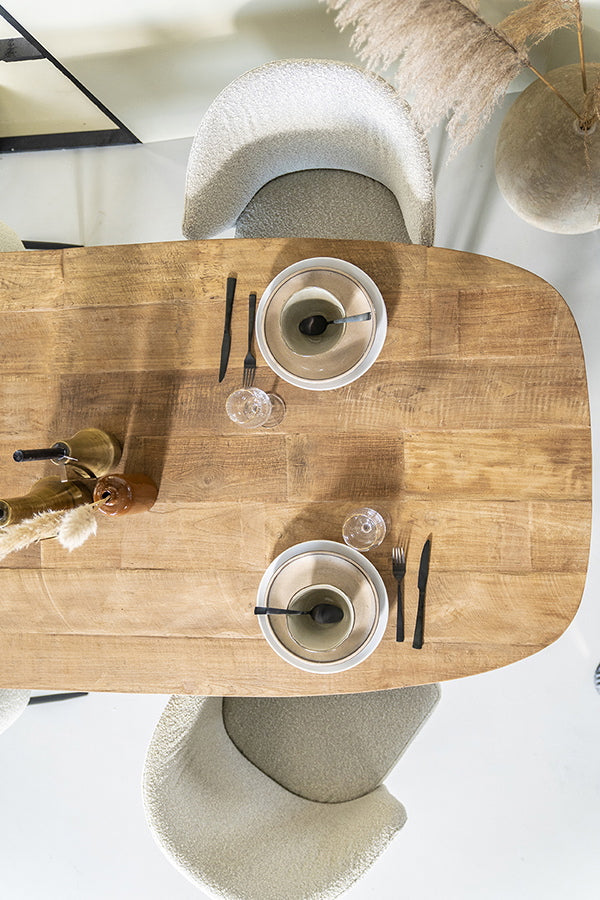Eettafel Tabassum – gerecycled teak naturel 260x100cm