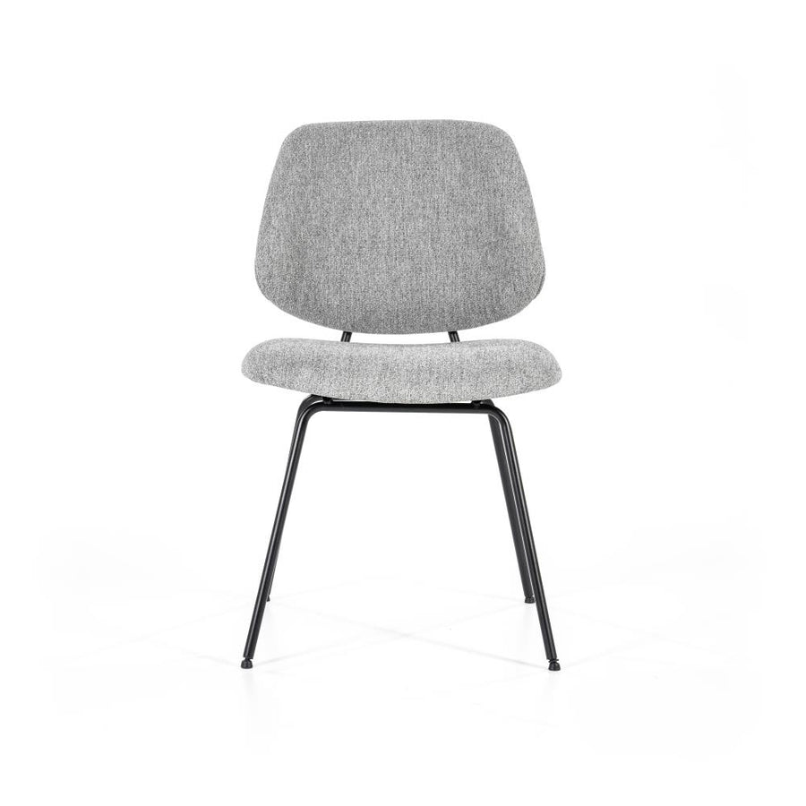 Stoel Lynn – stof & metaal grijs fletcher