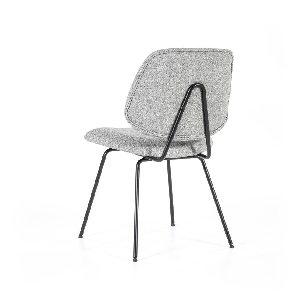 Stoel Lynn – stof & metaal grijs fletcher