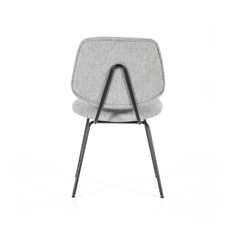 Stoel Lynn – stof & metaal grijs fletcher