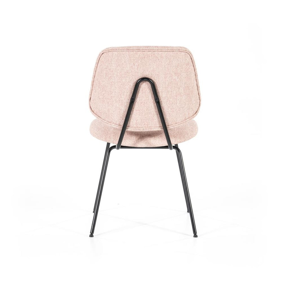 Stoel Lynn – stof & metaal roze fletcher