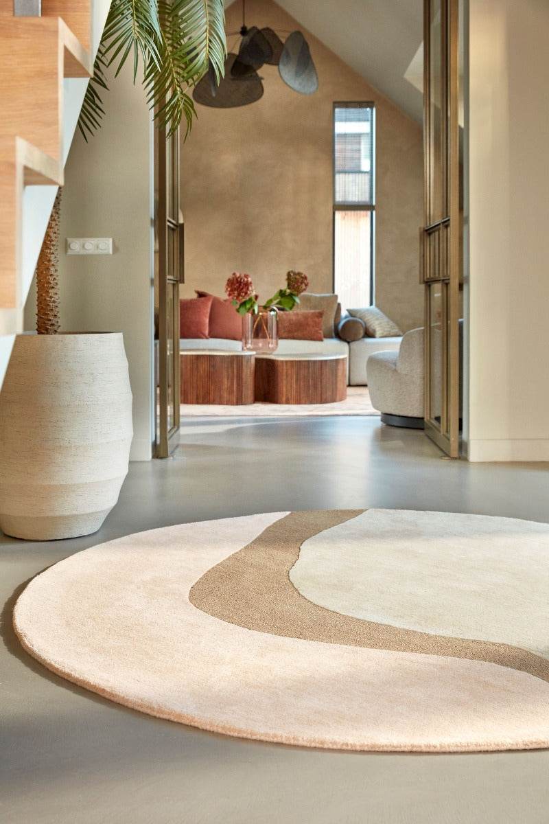 Brinker Organix rond vloerkleed Blush gestyled