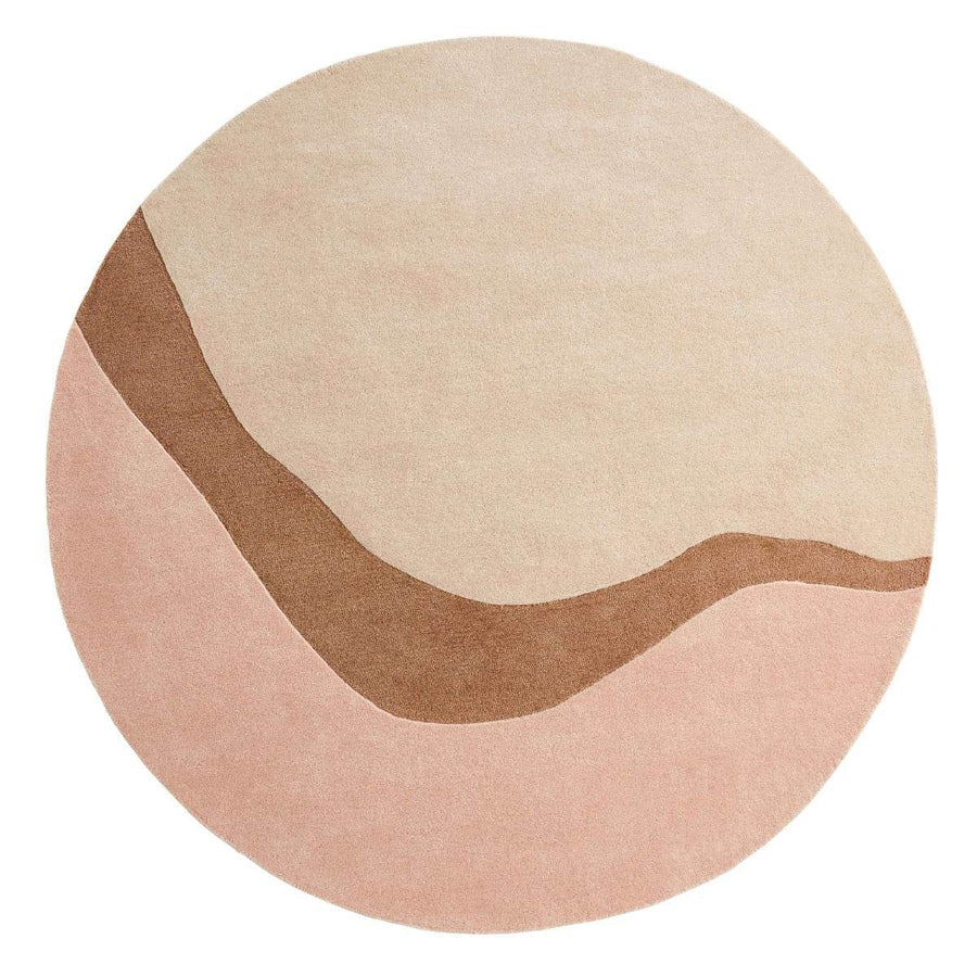 Brinker Organix rond wollen vloerkleed Blush - volledig kleed