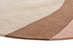 Detail van het Brinker Organix rond vloerkleed Blush