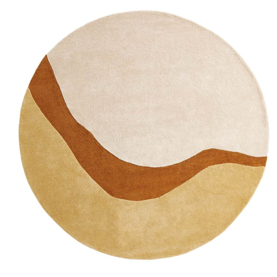 Brinker Organix rond wollen vloerkleed Gold - volledig kleed