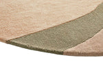 Brinker Organix rond vloerkleed Khaki in een interieur