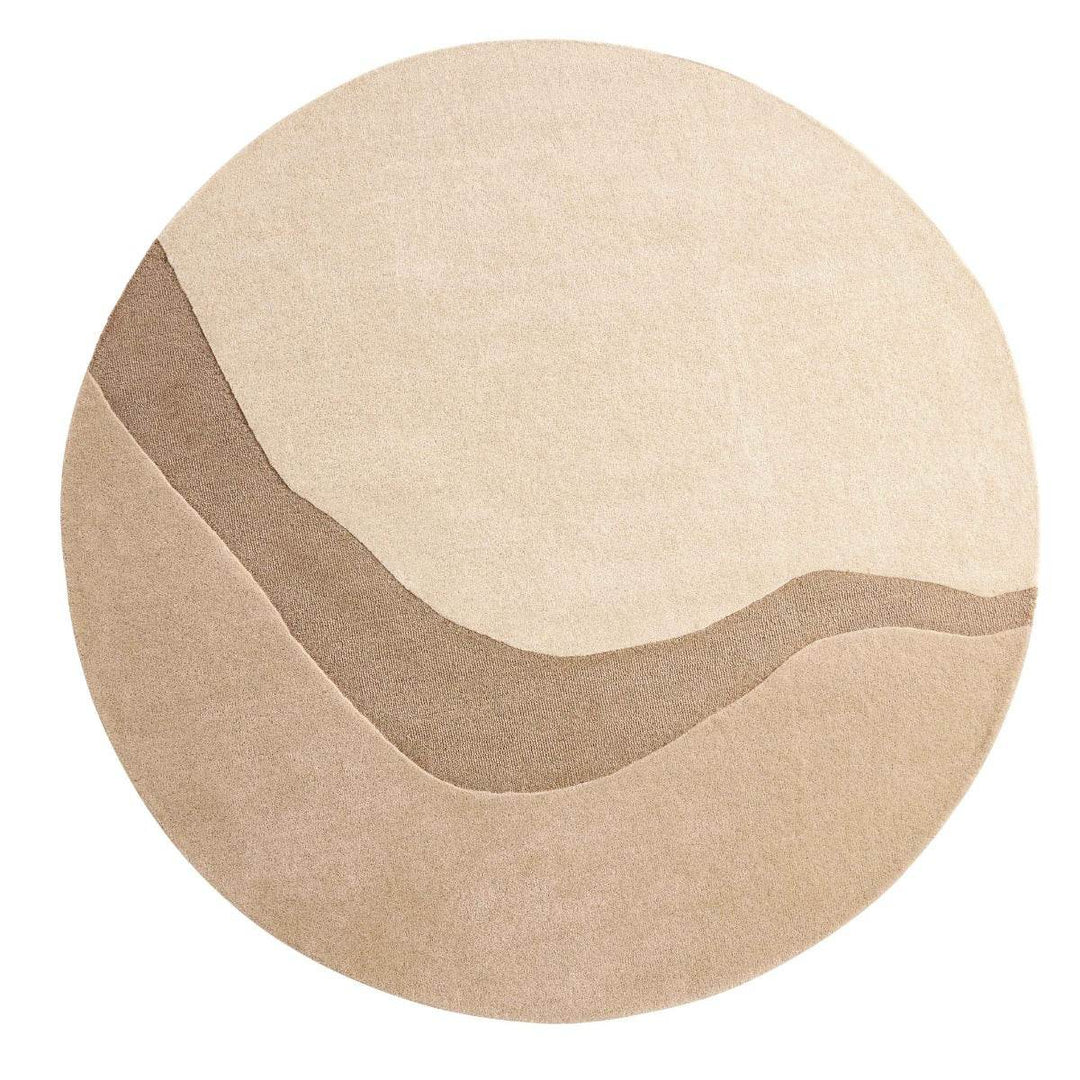 Brinker Organix rond wollen vloerkleed Linen - volledig kleed