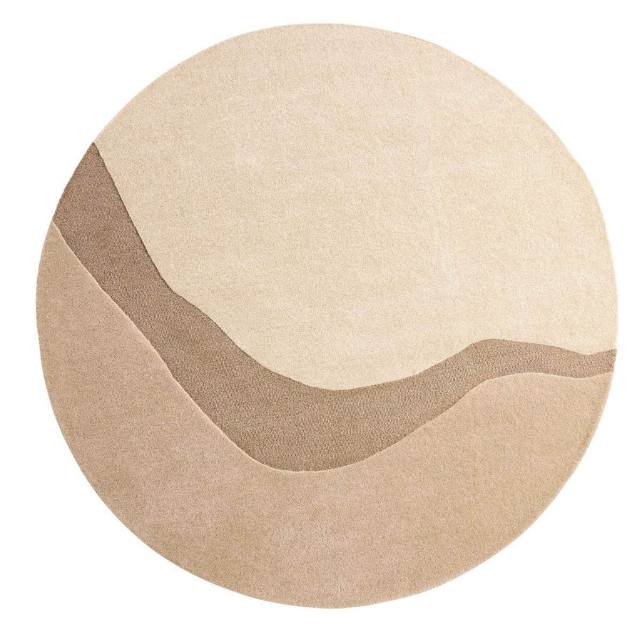Brinker Organix rond wollen vloerkleed Linen - volledig kleed