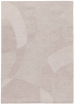 Brinker Fusion wollen vloerkleed Beige - volledig kleed met gebogen vlakken