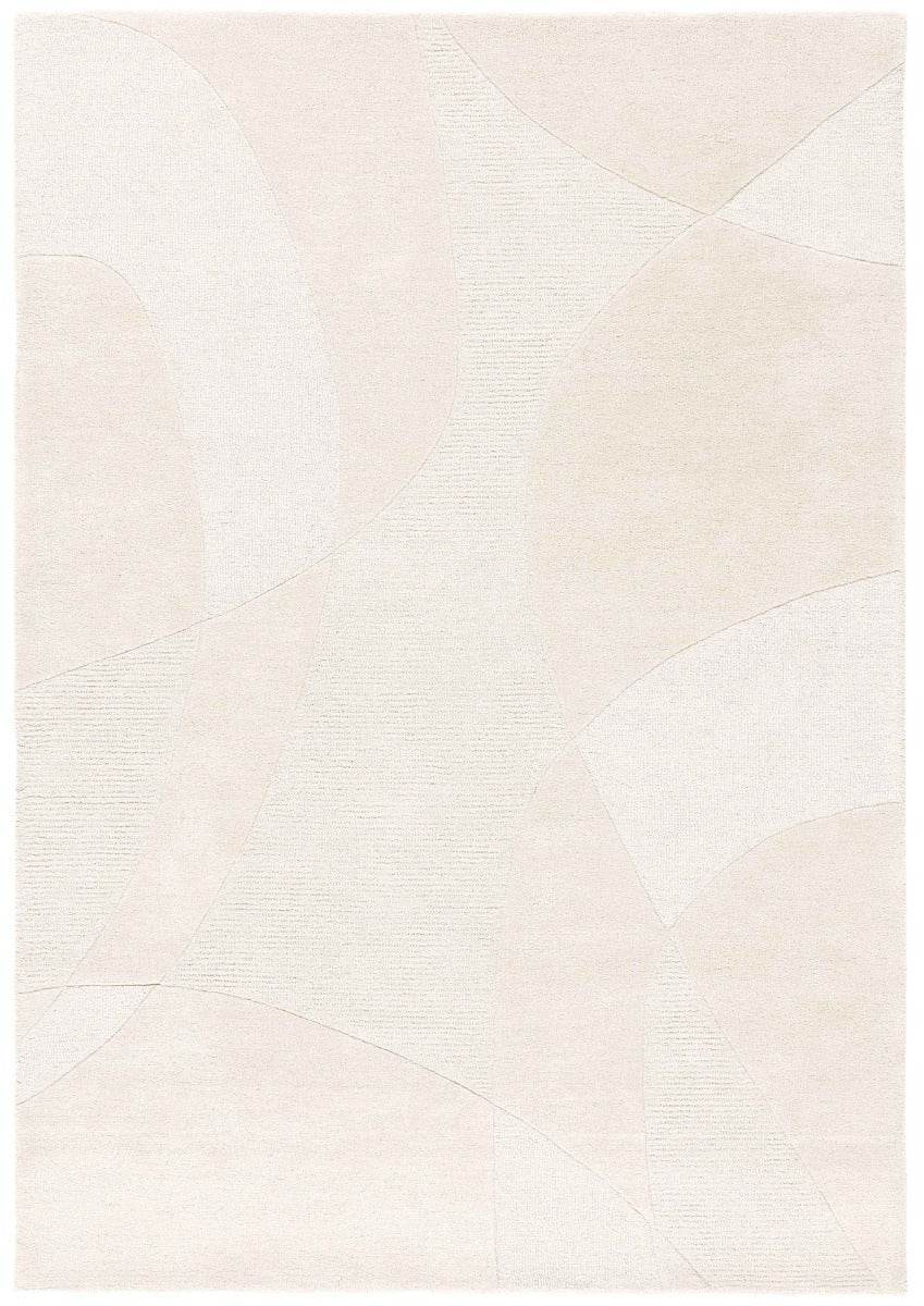 Brinker Fusion wollen vloerkleed Ivory - volledig kleed met gebogen vlakken