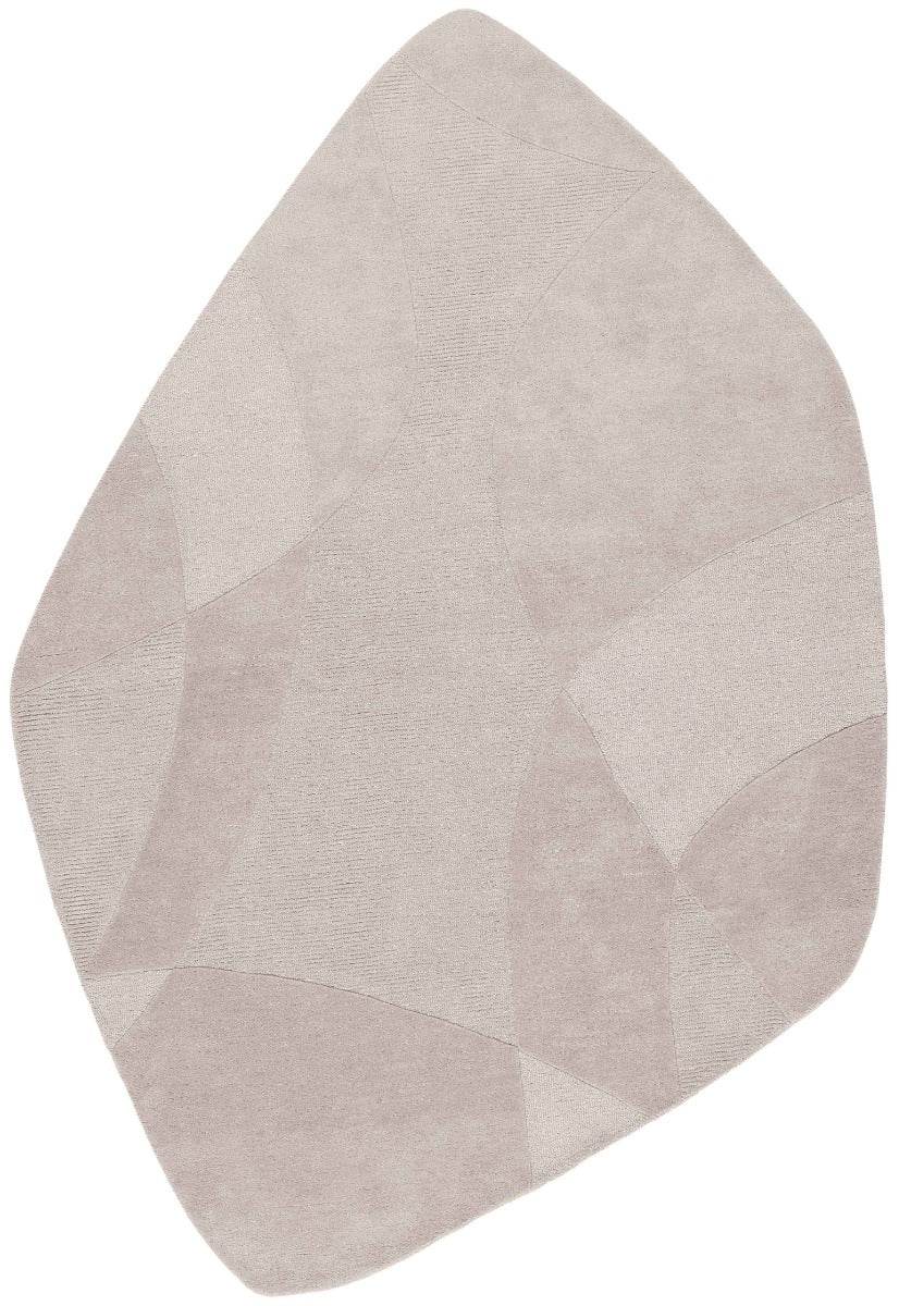 Brinker Fusion Stone wollen vloerkleed Beige - organisch uitgesneden kleed