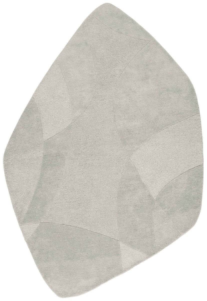 Brinker Fusion Stone wollen vloerkleed Blue Grey - organisch uitgesneden kleed