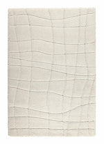 Brinker Loona vloerkleed Ivory - volledig kleed met onregelmatig rasterpatroon