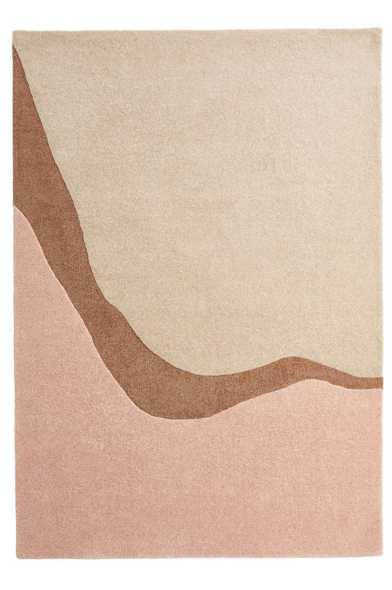 Brinker Organix wollen vloerkleed Blush - volledig kleed met organisch dessin