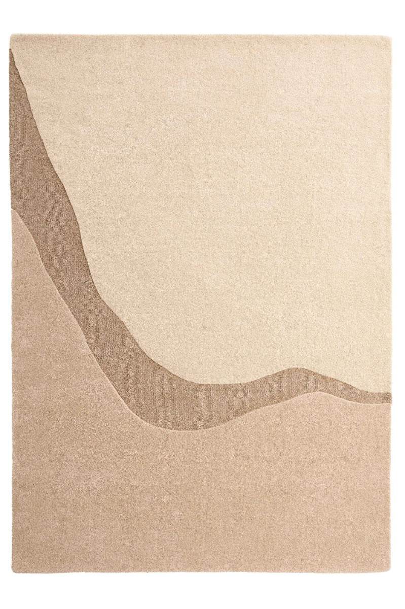 Brinker Organix wollen vloerkleed Linen - volledig kleed met organisch dessin