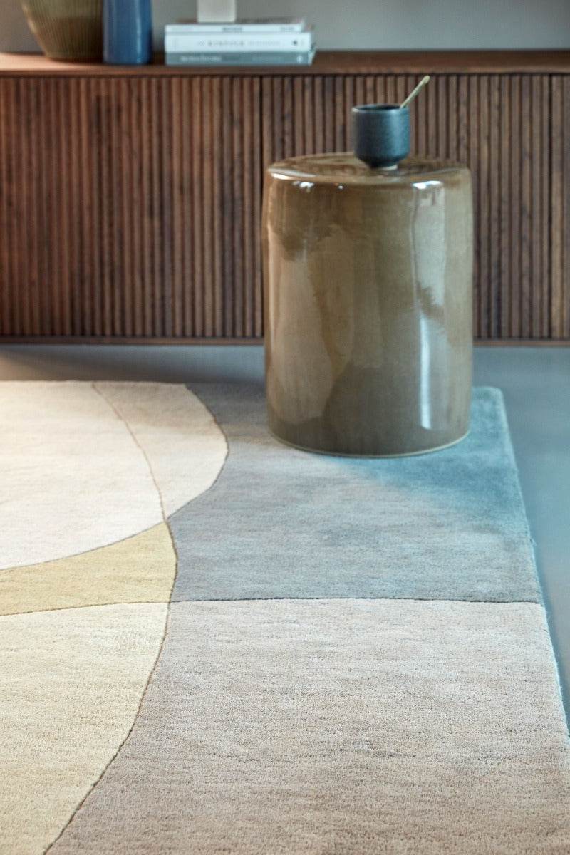 Detail van de overlappende vlakken