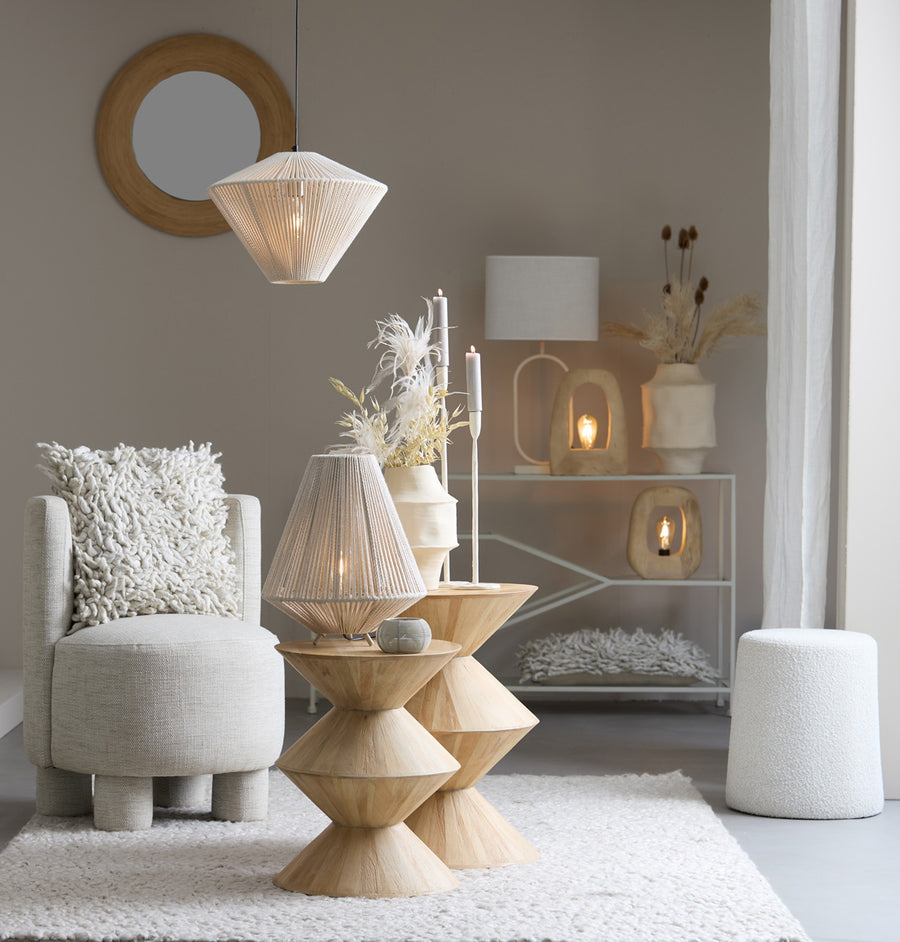 Light & Living Tafellamp Felida Crème Ø35cm