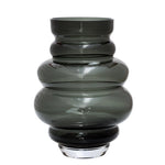 Maputo Gray vaas – mondgeblazen glazen designvaas in grijs/groen | Ø18/22 x H24/30 cm – stoer en stijlvol