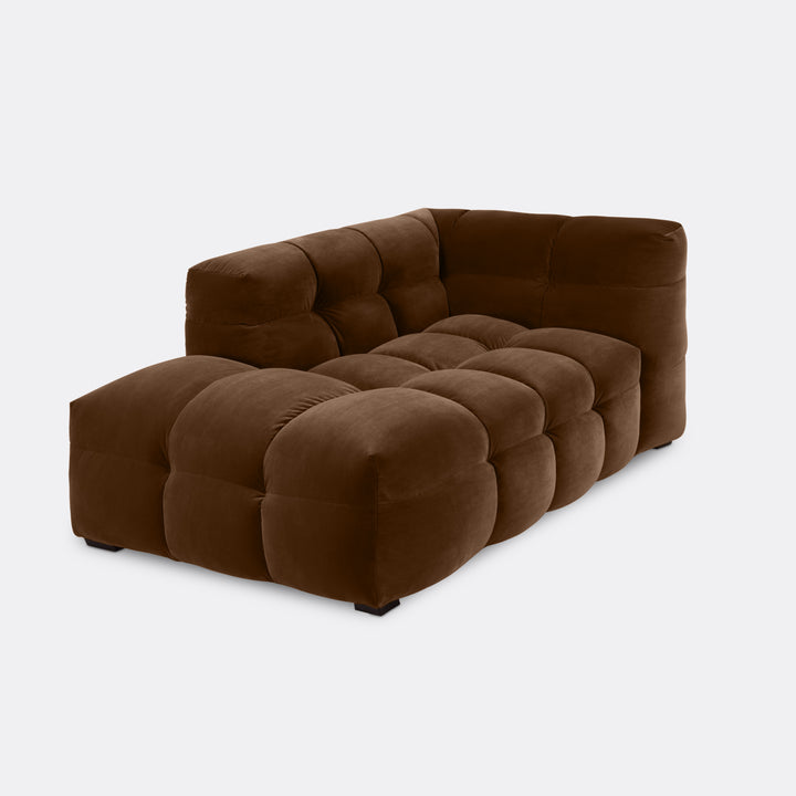 Velvet Chaise Longue – Luxe Ronde Design Ligbank | Royal Wood