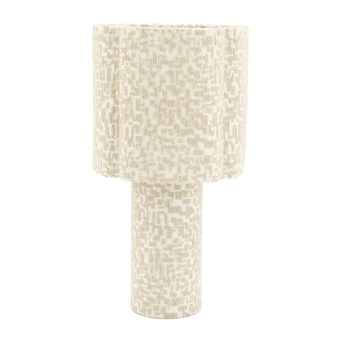 Tafellamp Lampi taupe met patroon van By-Boo op wit