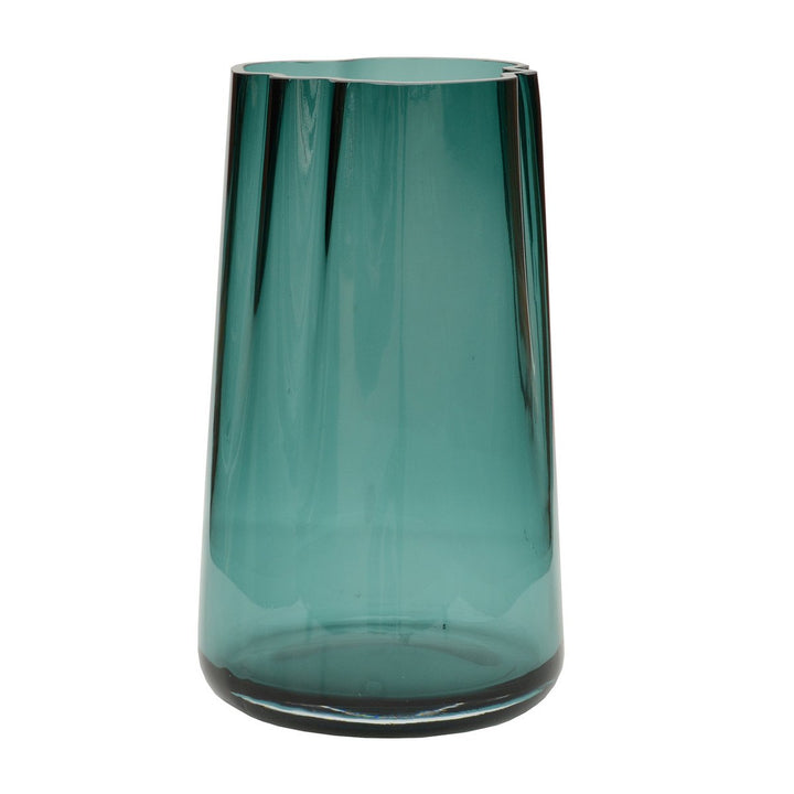 Parana Ocean Blue vaas – Mondgeblazen blauw glas Ø20xH35 cm