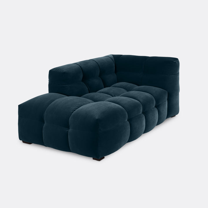 Velvet Chaise Longue – Luxe Ronde Design Ligbank | Royal Petrol