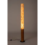 Slanke houten vloerlamp Dutchbone Beam van opzij