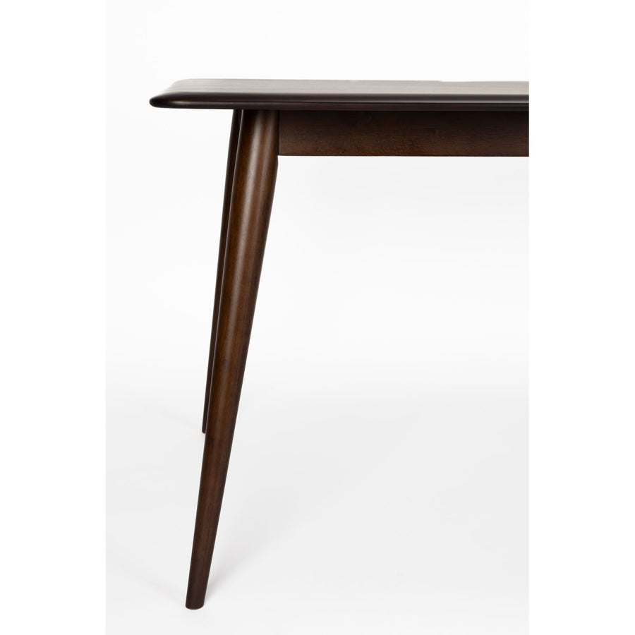 Tafelpoot van de Dutchbone Elroy eettafel in walnootkleur