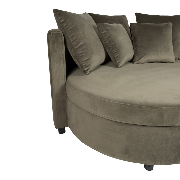 Fayen Fauteuil - Ø121x68cm - Velvet - Groen PTMD