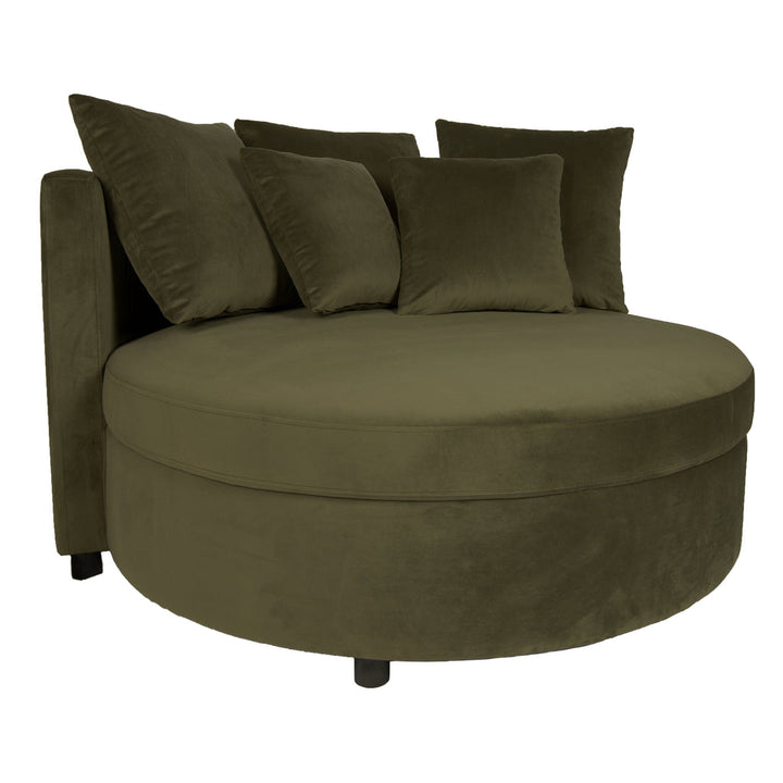 Fayen Fauteuil - Ø121x68cm - Velvet - Groen PTMD