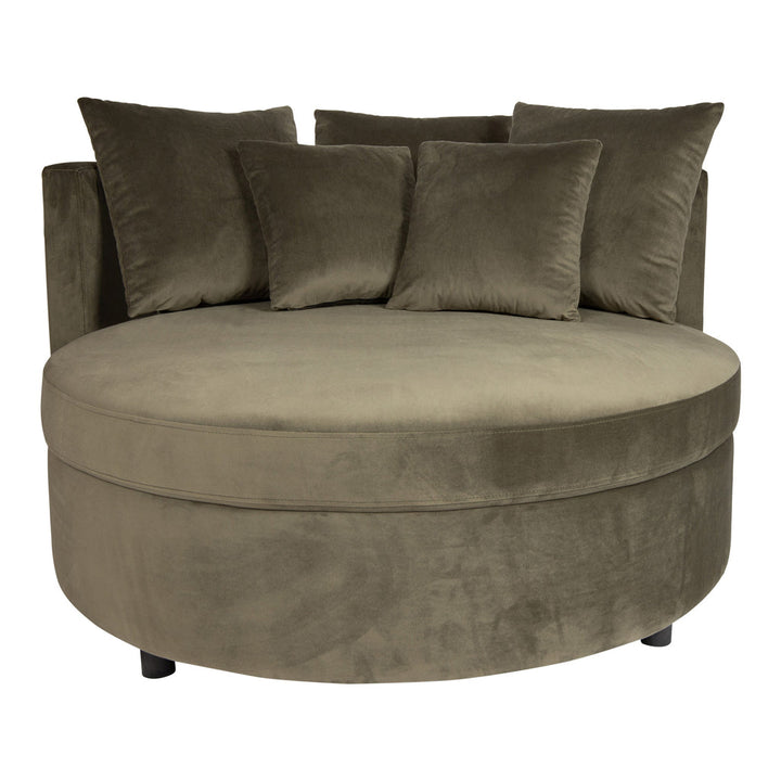 Fayen Fauteuil - Ø121x68cm - Velvet - Groen PTMD