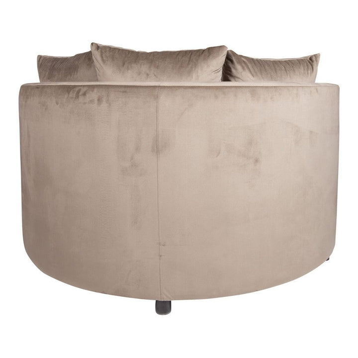 Fayen Fauteuil - Ø121x68cm - Velvet - Zand PTMD