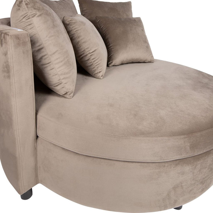 Fayen Fauteuil - Ø121x68cm - Velvet - Zand PTMD