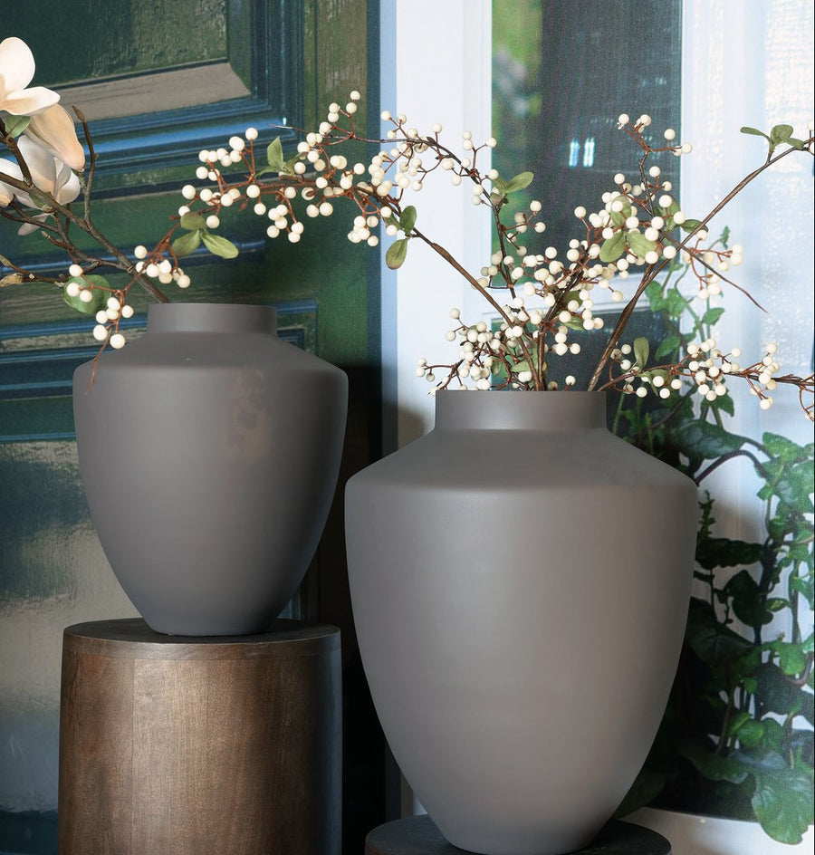 Tugela Matte Earth vaas – Bruine designvaas Ø24–28xH29–36 cm