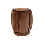 Ronde poef 40 cm velours donkerbruin – Dutchbone Donna