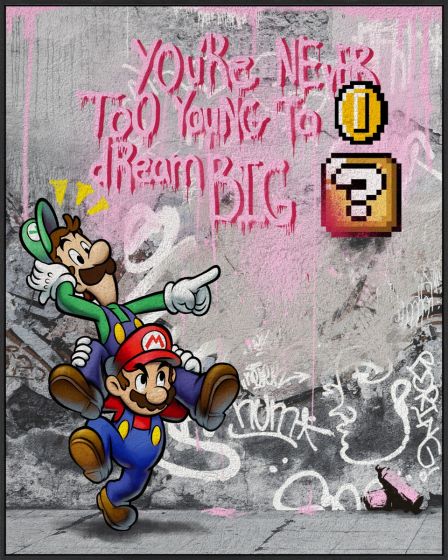 Street art schilderij gaming hoogglans 80 x 100 cm