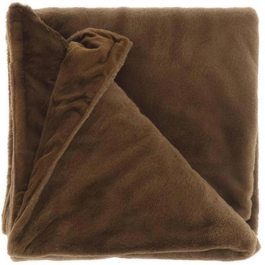Fleece plaid bruin 150x200 cm Kleed Teun