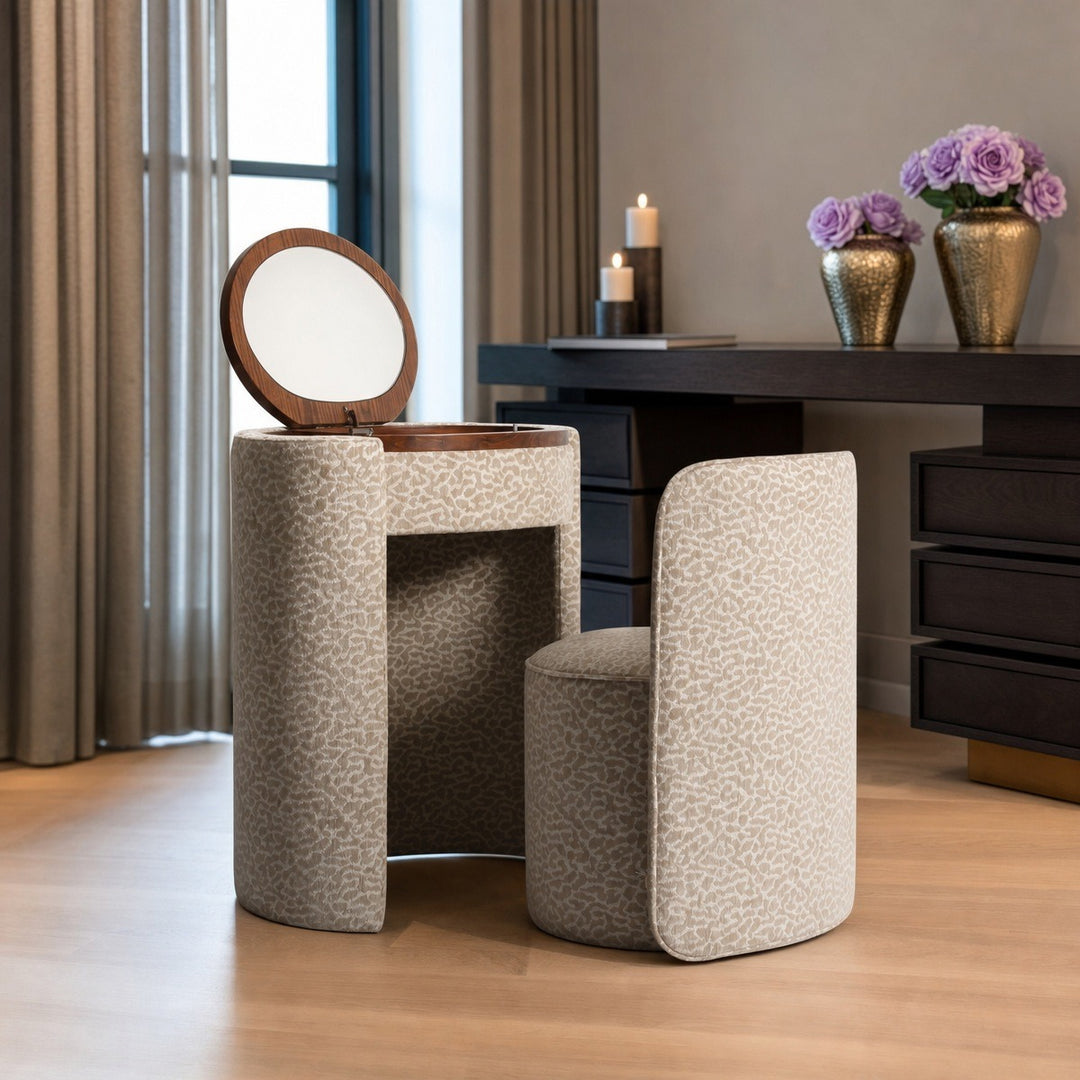 Richmond Kaptafel Set Roxenne Beige Luipaard