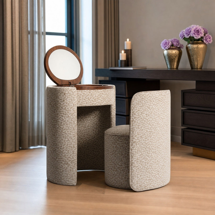 Richmond Kaptafel Set Roxenne Beige Luipaard