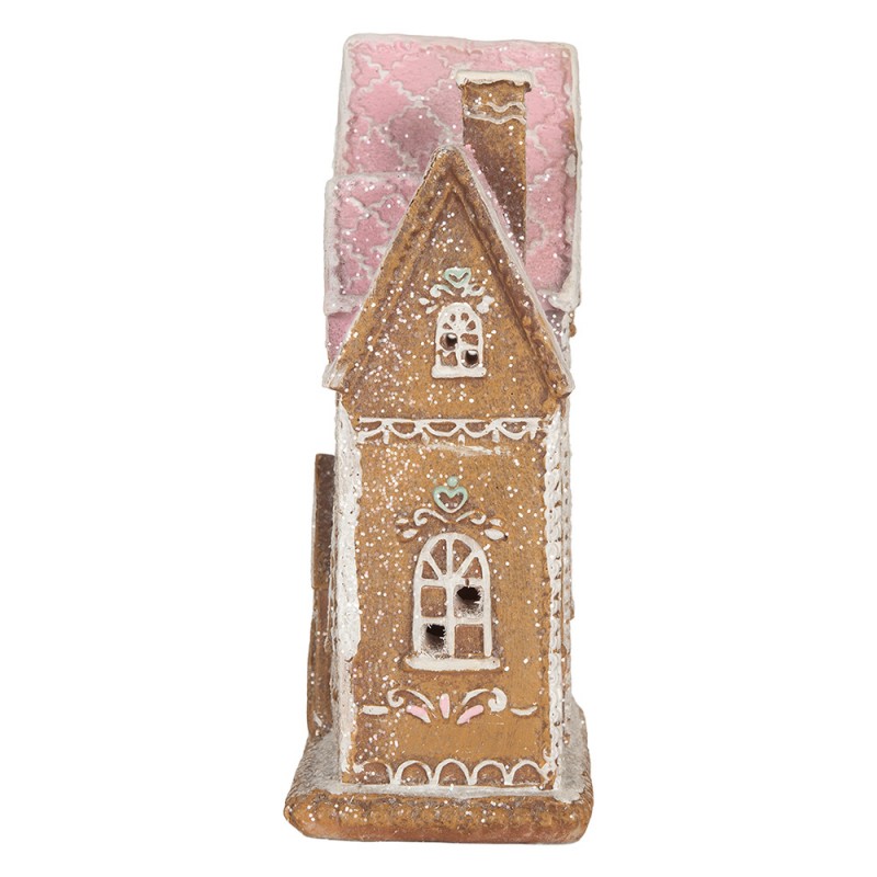 Kerst Gingerbread Huis met LED 21x8x20 cm Bruin