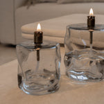 Olielamp light grey in twee maten