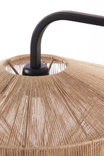 Light & Living Vloerlamp Lyra Naturel+Mat Zwart Ø43x164cm