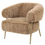 Hair Brown Fauteuil Metaal Base PTMD