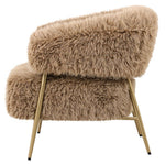Hair Brown Fauteuil Metaal Base PTMD
