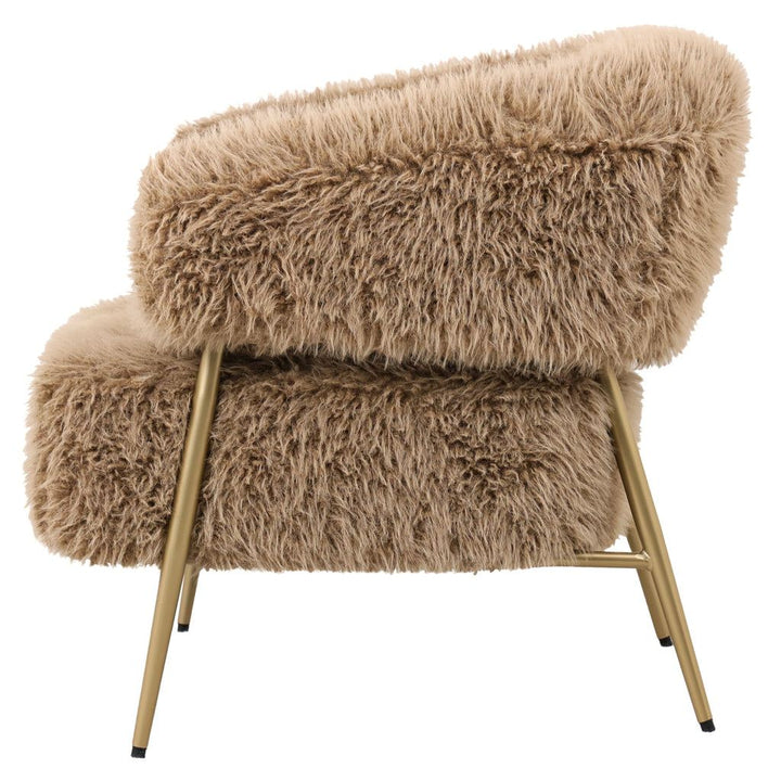 Hair Brown Fauteuil Metaal Base PTMD