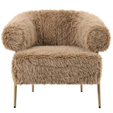 Hair Brown Fauteuil Metaal Base PTMD