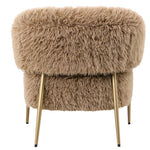 Hair Brown Fauteuil Metaal Base PTMD