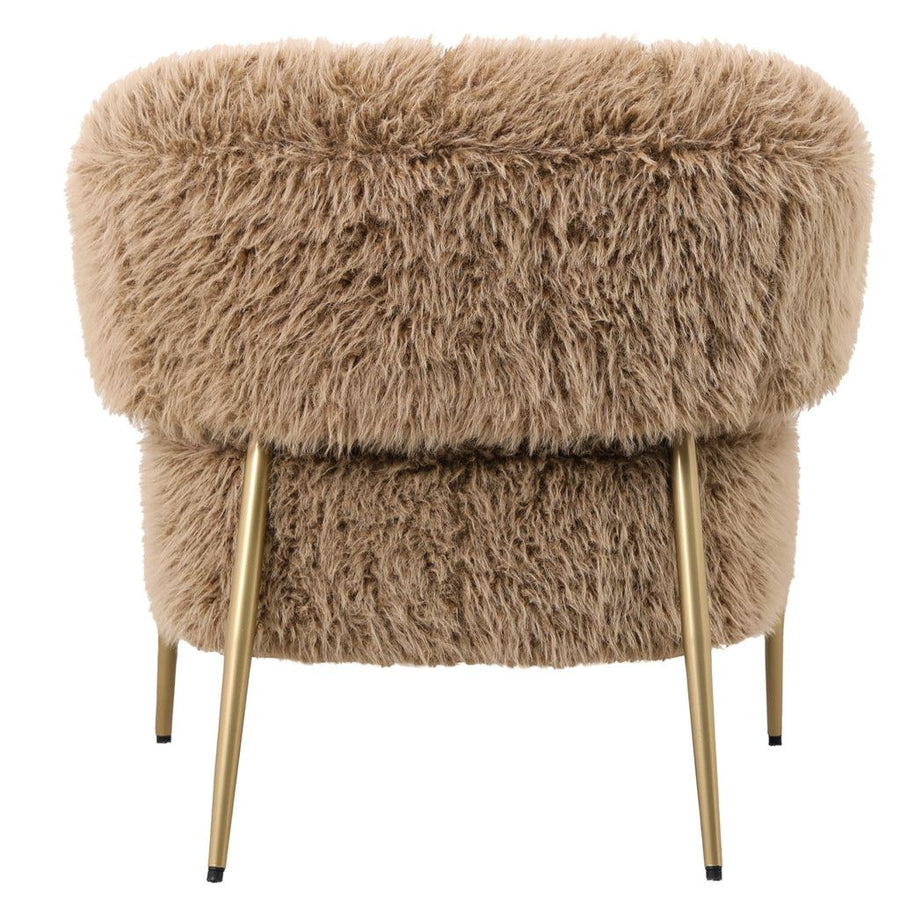 Hair Brown Fauteuil Metaal Base PTMD