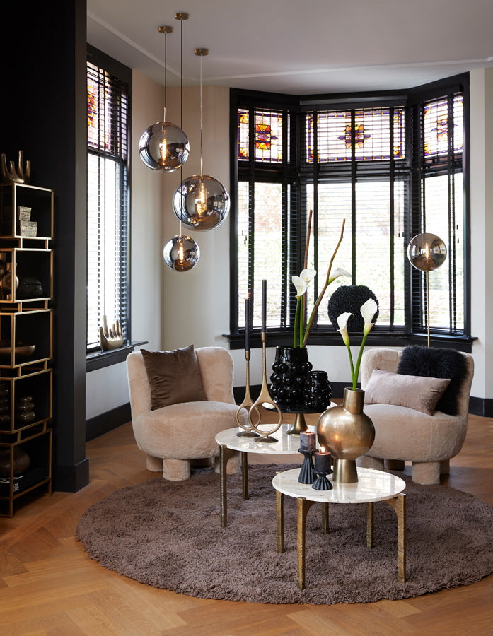 Light & Living Vloerlamp Medina Glas 160cm